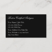 Retro Visitenkarten Visitenkarte (Rückseite)