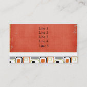 Retro Visitenkarten Visitenkarte (Rückseite)