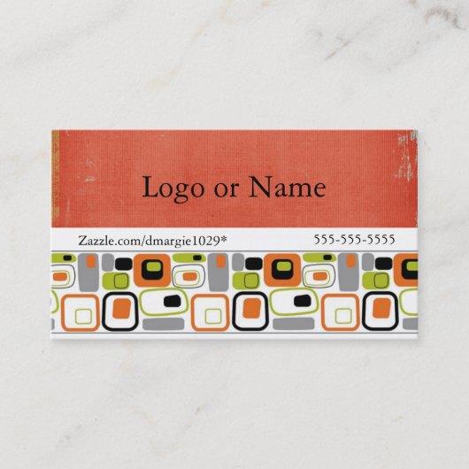 Retro Visitenkarten Visitenkarte (Vorderseite)