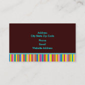 Retro Visitenkarten. Visitenkarte (Rückseite)