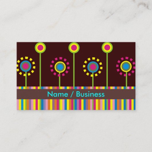 Retro Visitenkarten. Visitenkarte (Vorderseite)