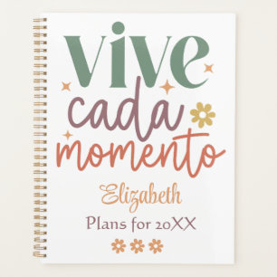 Retro "Vive Cada Momento" Inspiration Zitat Planer