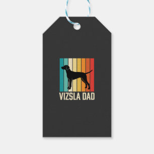Retro Vizsla Vater Hund Silhouette Geschenkanhänger