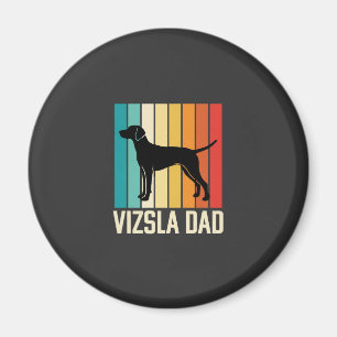 Retro Vizsla Vater Hund Silhouette Magnet