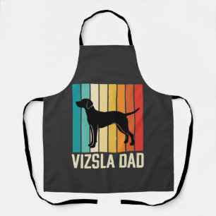 Retro Vizsla Vater Hund Silhouette Schürze