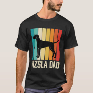 Retro Vizsla Vater Hund Silhouette T-Shirt