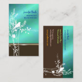 Retro-Vogel auf einem Ast Visitenkarte (Vorne/Hinten)