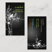 Retro-Vogel auf Zweig + Graphit Visitenkarte (Vorne/Hinten)