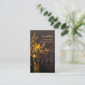 Retro-Vogel auf Zweig + Schokolade Visitenkarte (Stehend Vorderseite)