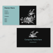 Retro Vogel-Visitenkarte Visitenkarte (Vorne/Hinten)