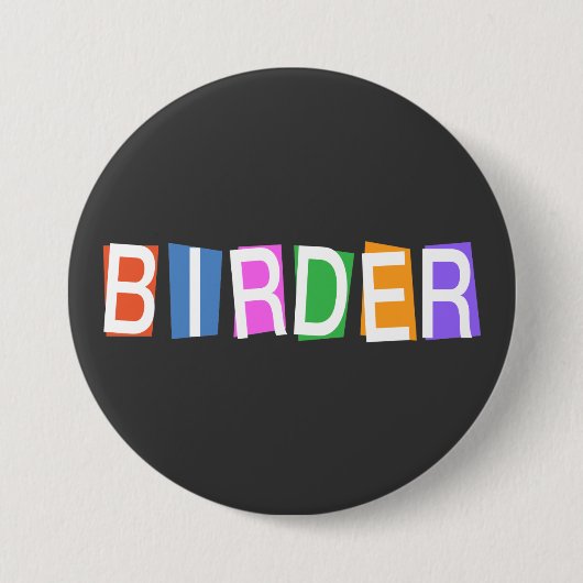 Retro-Vogelfreund Button (Vorderseite)