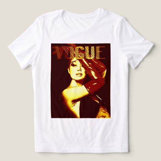 Retro Vogue „Striking a Pose“ Tri‑Blend-Shirt Tri-Blend Shirt (Design Vorderseite)