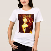Retro Vogue „Striking a Pose“ Tri‑Blend-Shirt Tri-Blend Shirt (Vorderseite)