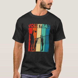 Retro Volleyball Lover Vintag Sport Weihnachtsfett T-Shirt