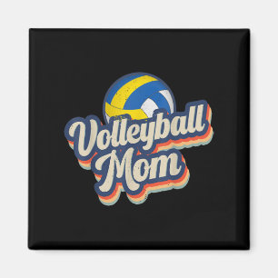 Retro Volleyball Mama Spaß Vintage Softball Mama M Magnet
