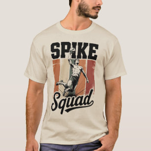 Retro-Volleyball-Spike-Mannschaft T-Shirt