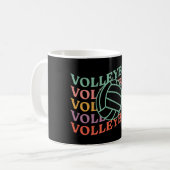 Retro Volleyball Sport Kaffeetasse (Vorderseite Links)