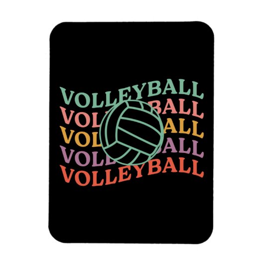 Retro Volleyball Sport Magnet (Vertikal)