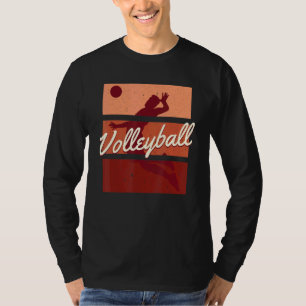Retro Volleyball Sport Player Trainer Vintag Stran T-Shirt