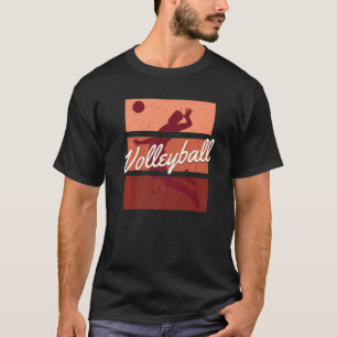 Retro Volleyball Sport Player Trainer Vintag Stran T-Shirt