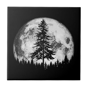 Retro Vollmond & minimalistischer Tannenbaum Vinta Fliese