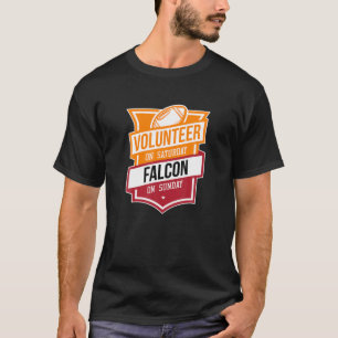 Retro Volunr am Samstag Falcon am Sonntag Georgien T-Shirt