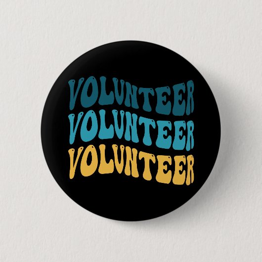 Retro Volunteer Button (Vorderseite)