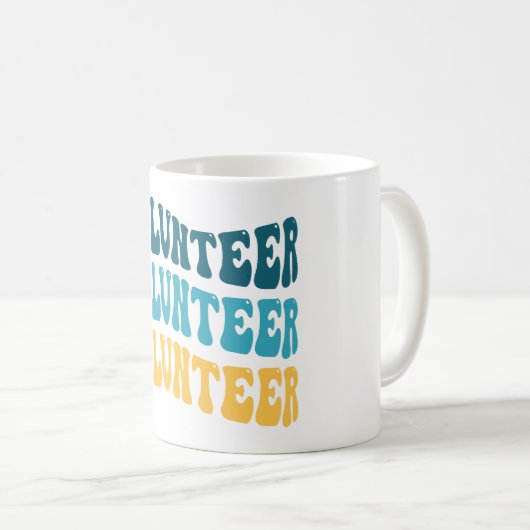 Retro Volunteer Kaffeetasse (VorderseiteRechts)