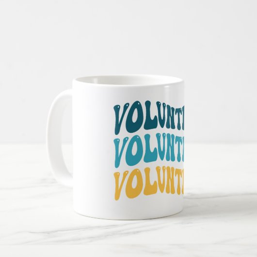 Retro Volunteer Kaffeetasse (Vorderseite Links)