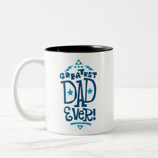 Retro vom Typ Bester Vater seit Tasse (Links)