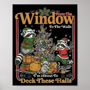 Retro von den Fenstern bis zu den Wänden lustiger Poster