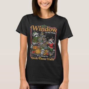 Retro von den Fenstern bis zu den Wänden Lustiger  T-Shirt