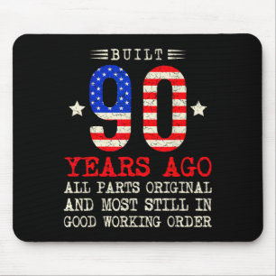 Retro vor 90 Jahren gebaut lustiger 90. Geburtstag Mousepad
