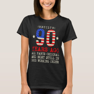 Retro vor 90 Jahren gebaut lustiger 90. Geburtstag T-Shirt