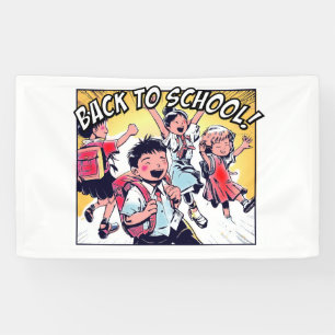 Retro-Vorbereitung auf die Schule Banner