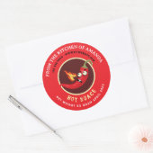 Retro-Vorlage für selbstgemachte Hot-Sauce-Etikett Runder Aufkleber (Umschlag)