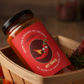 Retro-Vorlage für selbstgemachte Hot-Sauce-Etikett Weinetikett