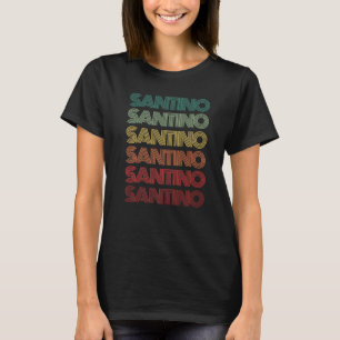 Retro Vorname SANTINO Spanischer Junge Geburtsname T-Shirt
