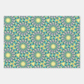 Retro Vortex Petal Burst Muster Geschenkpapier Set (Vorderseite 2)