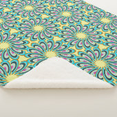Retro Vortex Petal Burst Muster Sherpadecke (3/4)