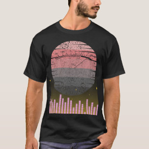 Retro VU Meter Hi-Fi Stereo Music Lover Design T-Shirt