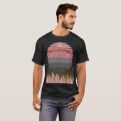 Retro VU Meter Hi-Fi Stereo Music Lover Design T-Shirt (Vorne ganz)