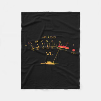 Retro-Vu-Meter Vintage-Audiotechniker Aufnahme mic Fleecedecke