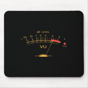 Retro Vu Meter Vintager Audio Engineer Recording M Mousepad