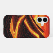 Retro-Vulkanglühen iPhone 16 Hülle (Rückseite (Horizontal))