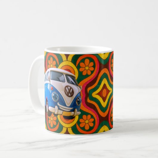 Retro VW Bus Kaffeetasse (Vorderseite Links)
