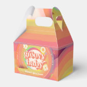 Retro Vynil Record Groovy Baby Shower 70er 80er Gi Geschenkschachtel (Rückseite)