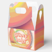 Retro Vynil Record Groovy Baby Shower 70er 80er Gi Geschenkschachtel (Geöffnet)