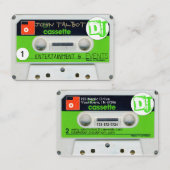 Retro W Audiotape Cassette DJ Business Cards Visitenkarte (Vorne/Hinten)