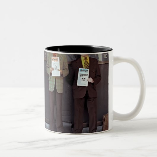 Retro wachen Sie auf! Jehovahs Zeuge-Tasse Zweifarbige Tasse (Rechts)